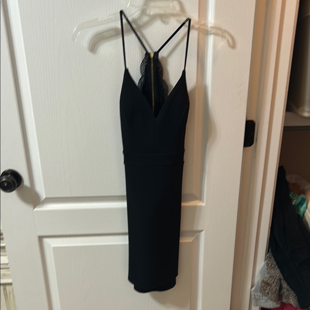 City Triangles Black Sheath Cocktail Dress